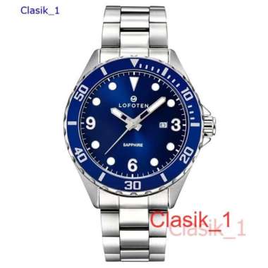 Original 100%!! Jam Tanagn Pria Lofoten 6513 F-6513 Sapphire Silver biru