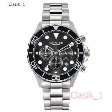 Original 100%!! Jam Tangan Pria Lofoten F-6521MC 6521 Silver/Black