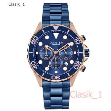 Original 100%!! Jam Tangan Pria Lofoten F-6521MC 6521 Blue/Rosegold