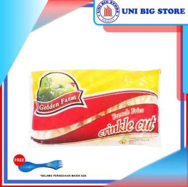 Golden Farm French Fries Crinkle Cut 1 kg Kentang Goreng Bergerigi