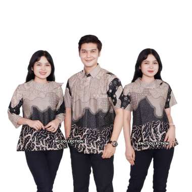 Blouse Batik Brownie - Batik Couple - Batik Wanita - Kemeja - Atasan Modern - Batik - Hem Batik Pria