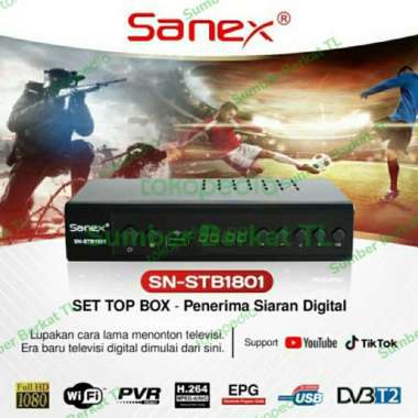 Set top box tv digital dvb T2 Sanex MULTYCOLOUR