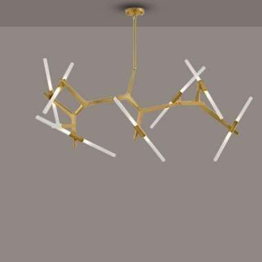 FL 1257 LAMPU GANTUNG MINIMALIS MODERN NORDIC DEKORASI RUANG TAMU HIAS GOLD