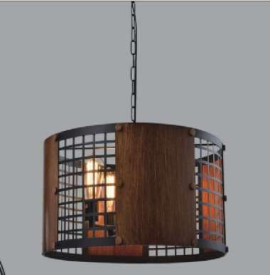 FL 1373 LAMPU GANTUNG INDUSTRIAL KAYU RETRO DEKORASI CAFE MINIMALIS