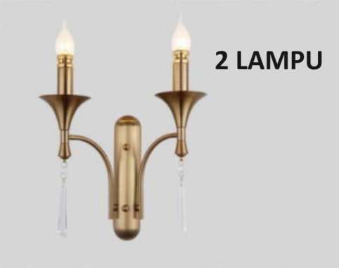 FL 1753 LAMPU DINDING CHANDELIER MODERN KLASIK DEKORASI RUMAH 2 LAMPU