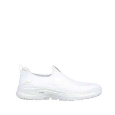Skechers GO WALK 6 Womens Slip On Shoes White/Pink Original 37