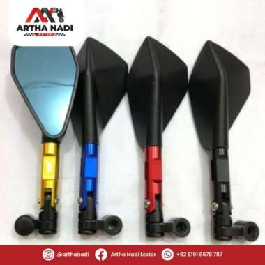 Spion Tomok Variasi Akai Bulat Daun Full CNC Universal Segala Motor CNC Besar