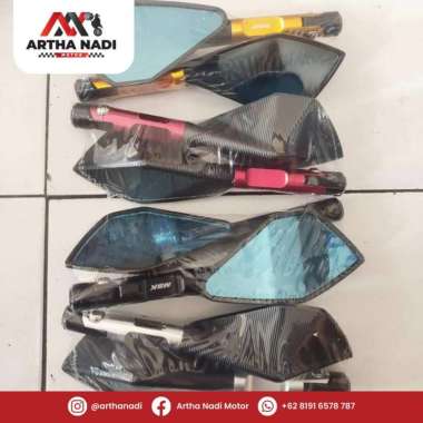 Spion Tomok Variasi Akai Bulat Daun Full CNC Universal Segala Motor Variasi Tomok