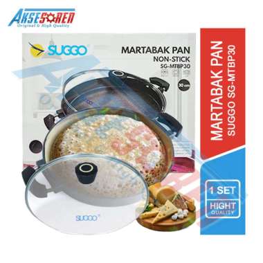 Aksesoren Martabak Pan Non-stick Suggo [SG-MTBP30] / Cetakan Martabak / Loyang Bulat Dengan Tutup Ka