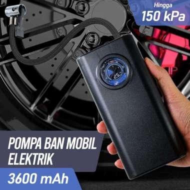EAFC Pompa Ban Mobil Elektrik Inflator Portable 3600mAh EA36 Pompa Otomatis Kompresor Angin Kompa Ce