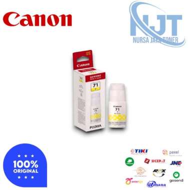 Tinta Canon GI-71 Printer PIXMA G1020 G2020 G3020 ORIGINAL 100% Kuning