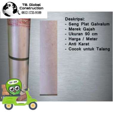 Seng Plat Galvalum Anti Karat 90cm / Seng Talang Galvalum Super perol