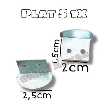 10PCS Plat Untuk Klem Kaca S2X dan S1X Untuk Kaca Dan Kayu 10PCS-Plat S 1x