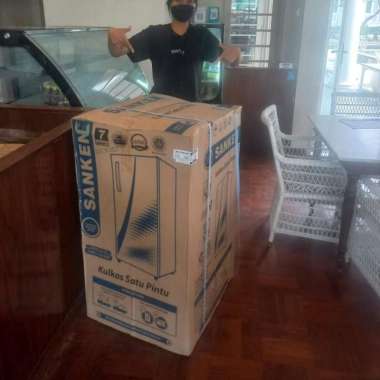 kulkas 1 pintu Sanken EXTRA elegan garansi resmi 5 tahun kompresor