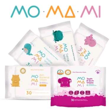 Momami Tisu Basah Bayi 30 Lembar - Momami Wipes All Variant Tooth & Gum Wipes