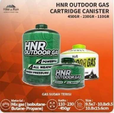 Tabung Gas Canister Plus Isi Camping Outdoor Ultralight Hiking HNR 110Gr