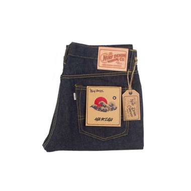 NURF Denim - HARIGU - 15 Oz - Deep Indigo - Celana Jeans Pria - Selvedge Accent 36