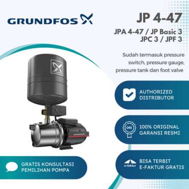 Pompa Air Semi Jet Pump Stainless Grundfos JP 4-47 PT-V
