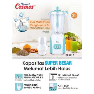 COSMOS Blender CB 281 P - Blender Plastik 2 IN 1 Cosmos CB 281 P
