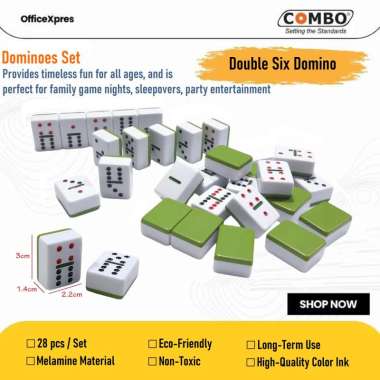 Double Six Dominoes / Batu Domino Set 28 / Domino Gaple / Batu Gaple Merah
