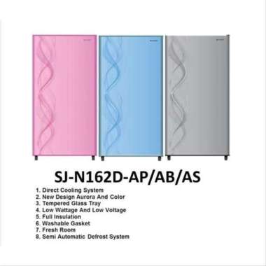 SHARP KULKAS 1 PINTU SJ-N162D-SH 133 Liter SJ-N162D