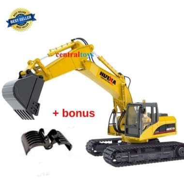 HUINA 1535-70 DIECAST RC EXCAVATOR 2.4GHZ 15CH MAINAN ALAT BERAT REMOT - 1535 1535+capitan