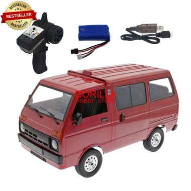 WPL D42 RED ATAU GREEN RC CAR MINIBUS HIJET 1980 2.4GHZ FULL PROPO Merah