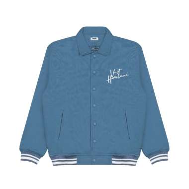 M231 Jaket Varsity Kerah Kemeja 0186 Biru XL