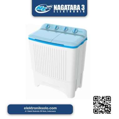 MESIN CUCI TWIN TUB POLYTRON PWM-8073B