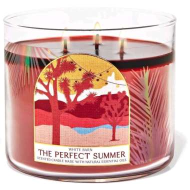 BBW THE PERFECT SUMMER 3 WICK SCENTED CANDLE 411 G PENGHARUM RUANGAN