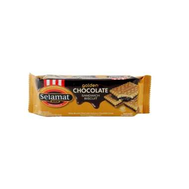 Promo Harga Selamat Sandwich Biscuits Golden Chocolate 102 gr - Blibli