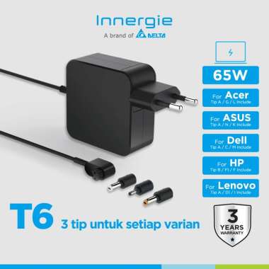 Charger Laptop Innergie T6 65W 45W for Laptop Acer Asus Lenovo Dell HP HP