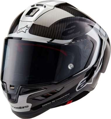 Helm Motor Full Face - Alpinestars R10 Carbon Element Silver Original XXL