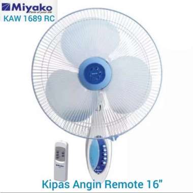 Miyako KAW-1689 RC Kipas Angin Dinding Wall Fan 16 Inch Remote