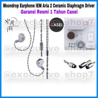 Moondrop Earphone IEM Aria 2 Ceramic Diaphragm Driver - Garansi Resmi 1 Tahun CASEI Blue