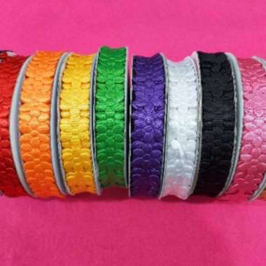 Hiasan Taplak Meja Pita Renda Motif Melati PER ROLL Cream