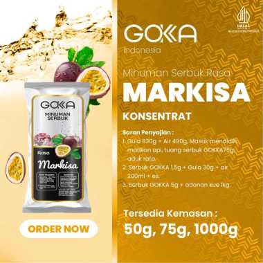 Powder Minuman / Bubuk Minuman Gokka Rasa Markisa Kemasan 50gr