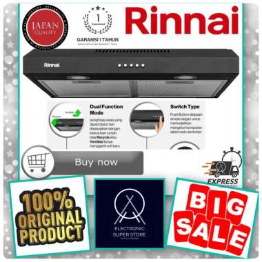 RINNAI COOKER HOOD RH-127B RH127B 127 SUPER LOW WATT PENGHISAP ASAP DAPUR RINNAI