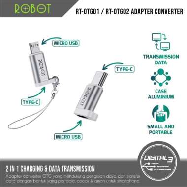 OTG Adapter Robot RT-OTG01 RT-OTG02 Type-C Micro Converter HP Android RT-OTG01