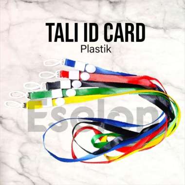 Tali ID Card / Lanyard Eselon Nilon Plastik Warna Merah