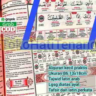 ALQURAN MURAH KECIL B6 TAJWID MUSHAF TERJEMAH AL QURAN LATIN PERKATA Multivariasi Multicolor