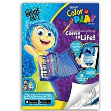buku mewarnai anak inside out color and play / colour book anak Multivariasi Multicolor
