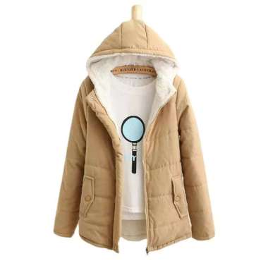 Jaket Winter Wanita Musim Dingin Bahan Dalam Bulu Sherva Lembut Halus XL Mocaa