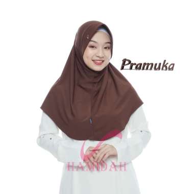 BERGO HAMIDAH OLAHRAGA/KERUDUNG INSTAN JERSEY SIZE M M PRAMUKA