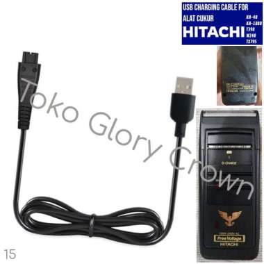 Kabel Charger USB Shaver HITACHI Alat Cukur RM-2500MK II KH-40 KH-180B T398 W240 TX795