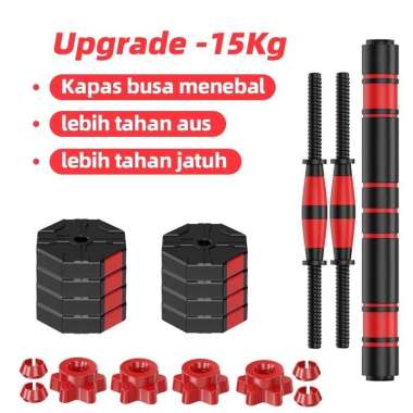 Yup Dumbell Barbell Set 20KG Dumbel Perlindungan Lingk 15KG [ Upgrade ]