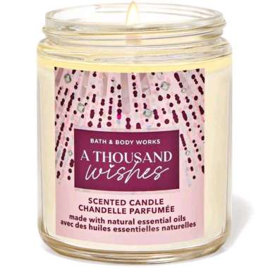 BBW A THOUSAND WISHES ATW 1 WICK SCENTED CANDLE 198 G PENGHARUM RUANGAN