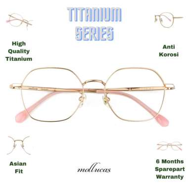 Mollucas - Mollucas Derawan CK852 C1 Gold - Frame Kacamata -Pria/Wanita - Minus/Silinder/Plus