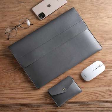 100% Produk Ori Tas Laptop/Softcase For Apple Macbook 13" Pu Leather - Coklat Multicolor