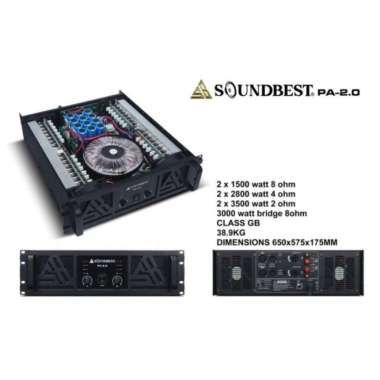 Power AMPLI Soundbest PA 2.0 Original 2 CHANNEL 3000 WATT